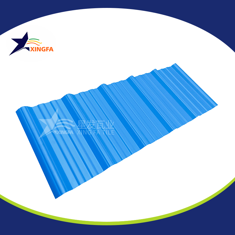 2.5mm加厚蓝色梯形pvc复合隔热瓦 适用于大型水产养殖业厂房房顶用 pvc材质塑料防火厂房瓦 PVC瓦西安厂家出售